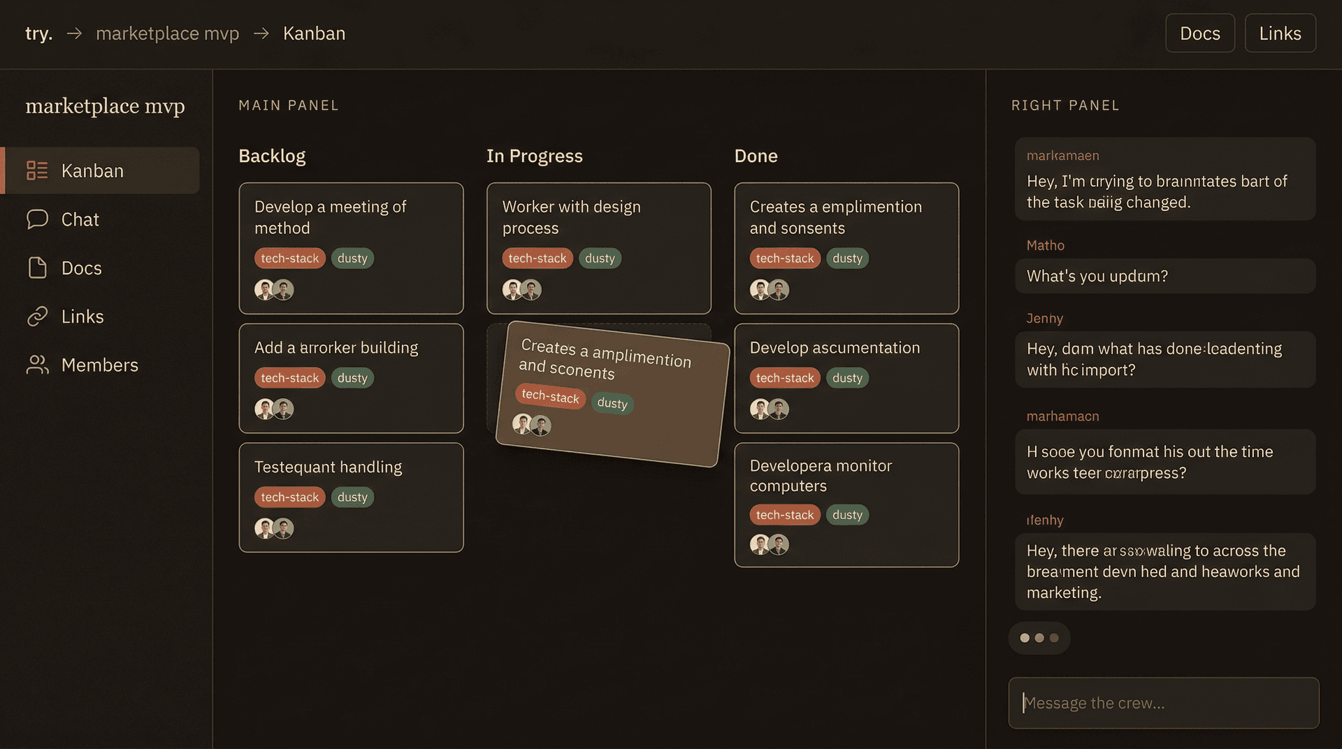 Private collaboration lobby